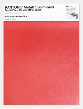 Pantone Metallic Shimmers Textile Paper Metallic Sheet 20-0066 Lilium Luster