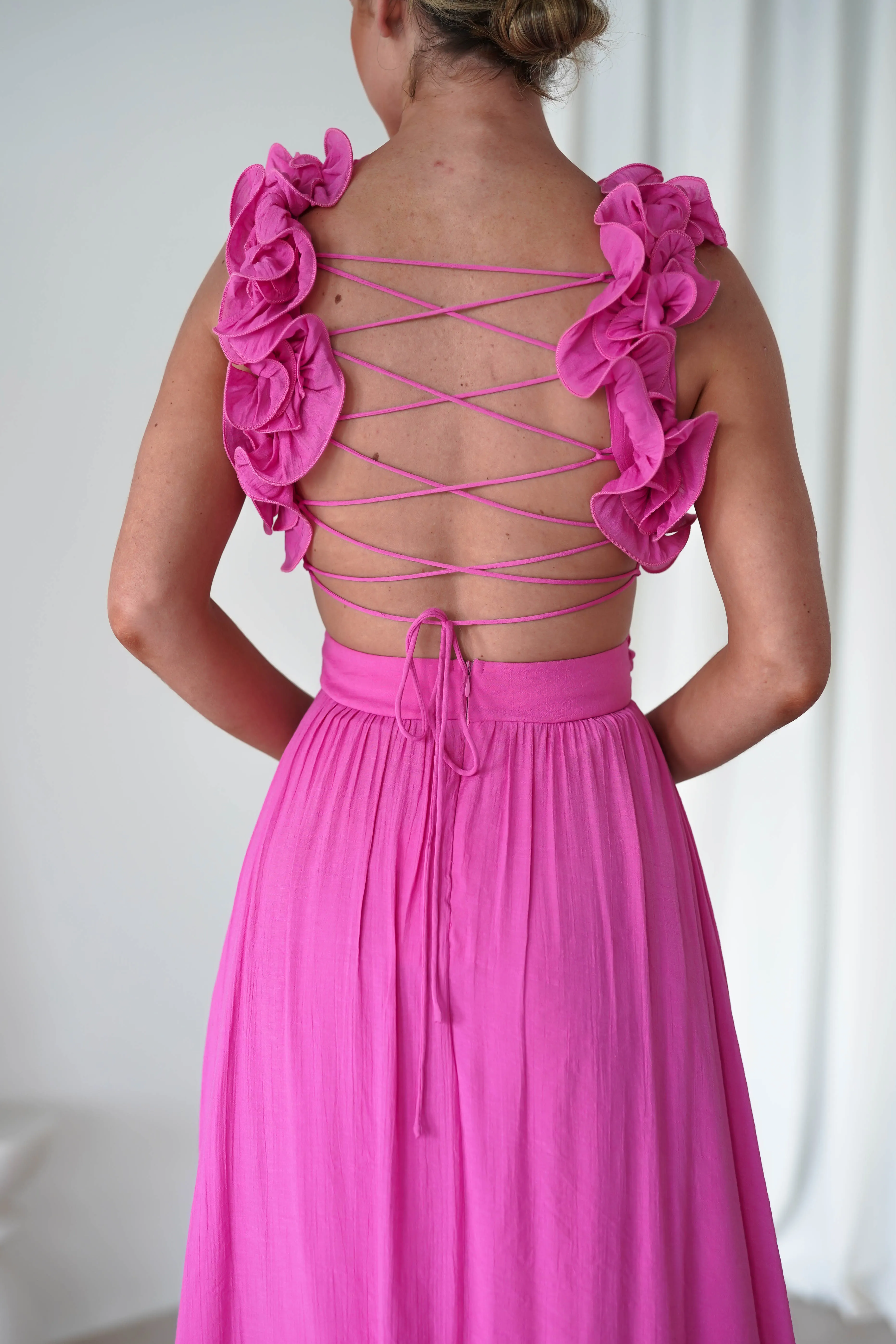 Phoebe Midaxi Dress | Hot Pink
