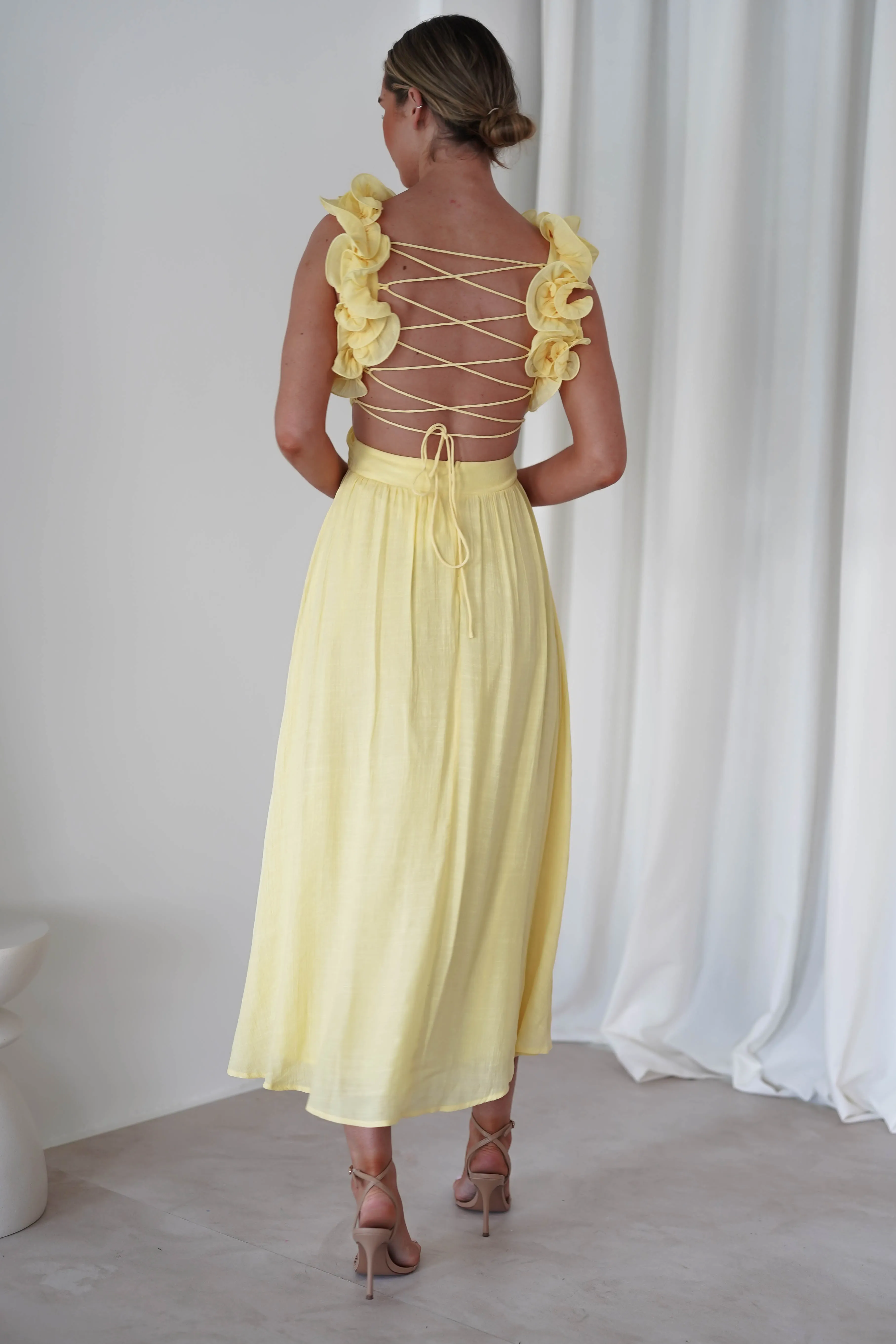 Phoebe Midaxi Dress | Yellow