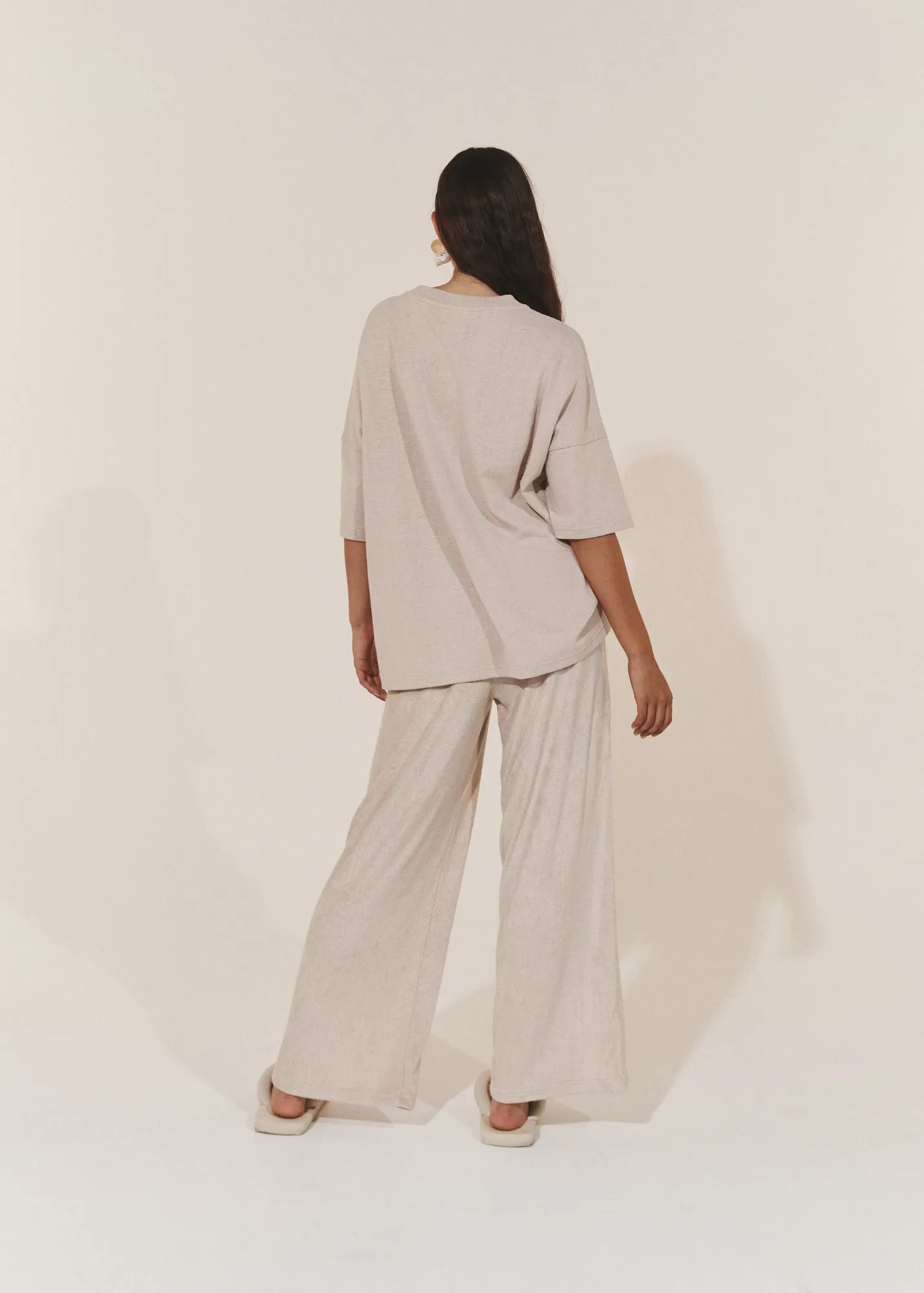 PK Oversized Hemp Bubble Logo T-Shirt - Sand