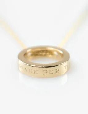 Royal Marines 9ct Yellow Gold Circle Pendant & Chain