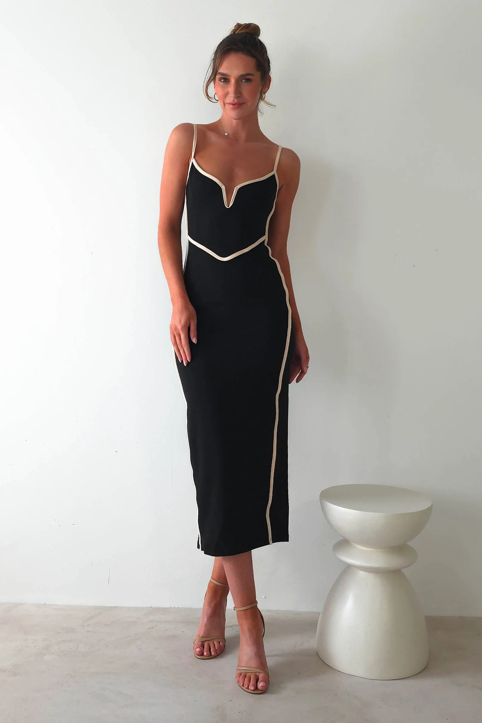 Sloan Bodycon Midi Dress | Black