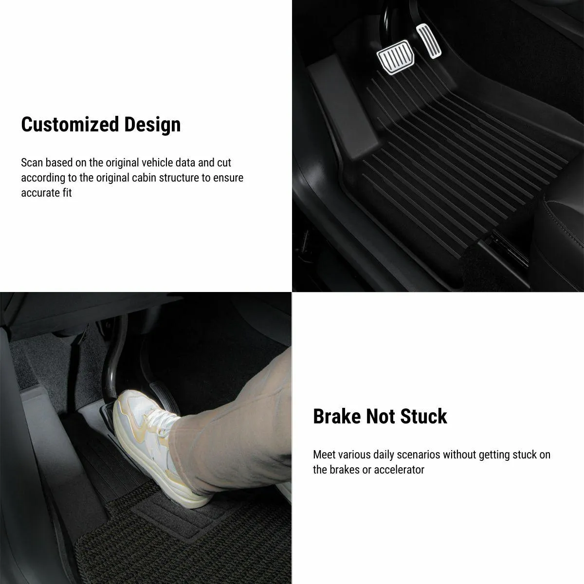TESERY TPE Menes Double Layer Floor Mats for Tesla Model 3 & Model Y