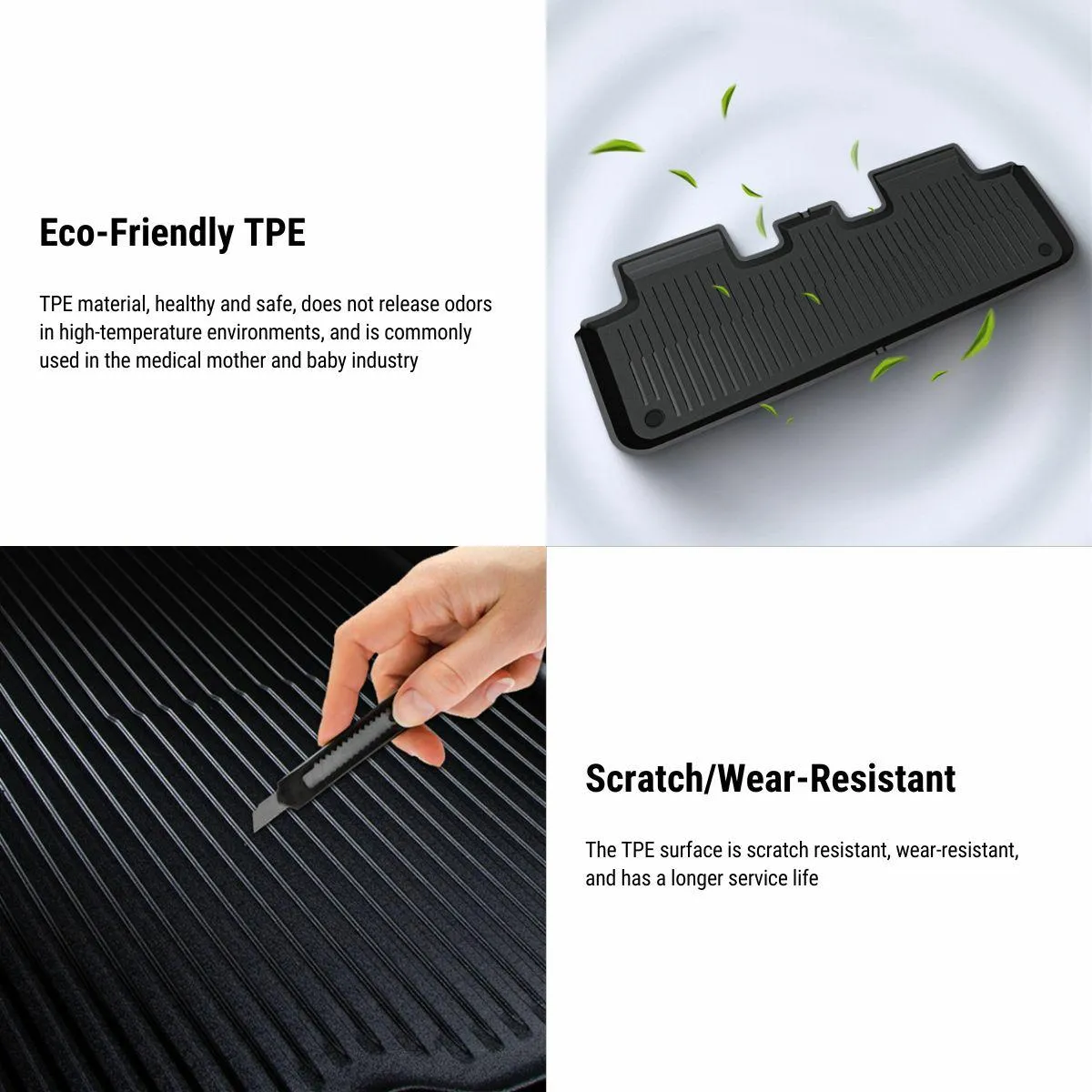 TESERY TPE Menes Double Layer Floor Mats for Tesla Model 3 & Model Y