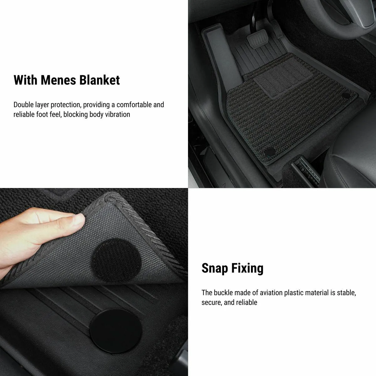TESERY TPE Menes Double Layer Floor Mats for Tesla Model 3 & Model Y