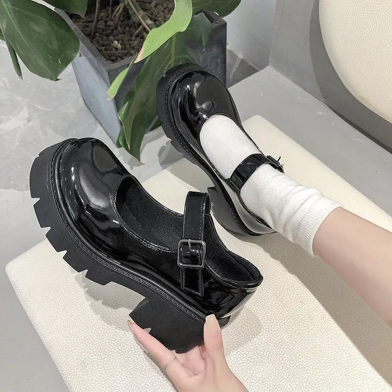 Vintage Girls High Heel Student Shoes