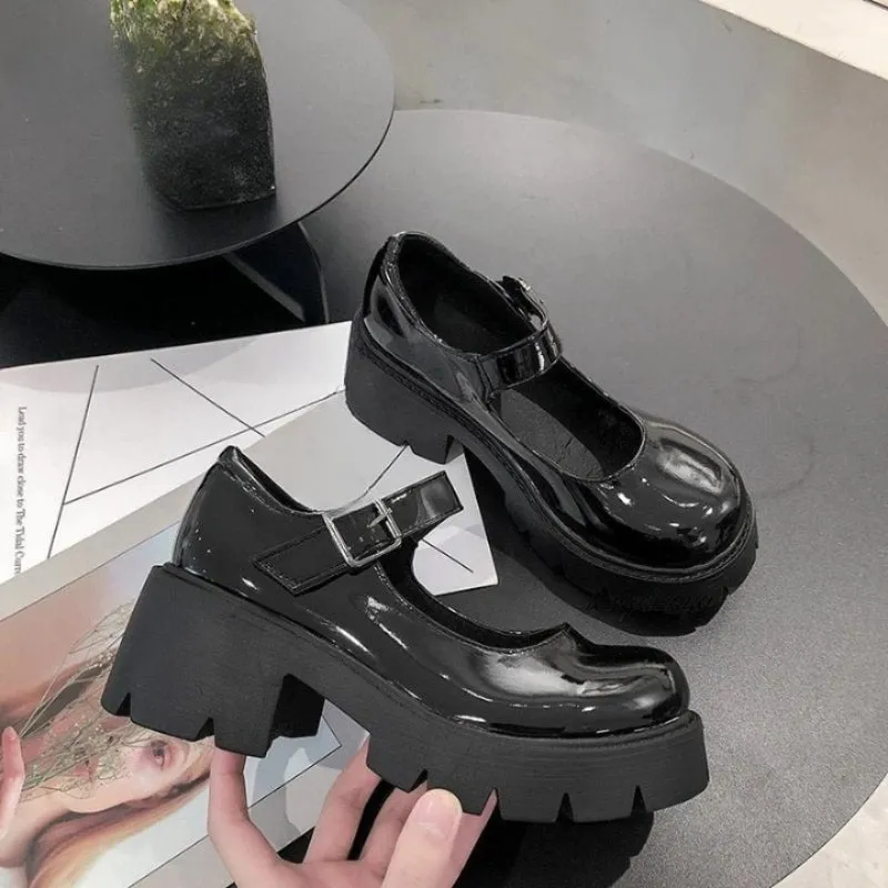 Vintage Girls High Heel Student Shoes