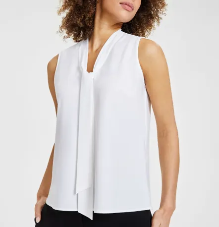 Women's Sleeveless Tie-Neck Top